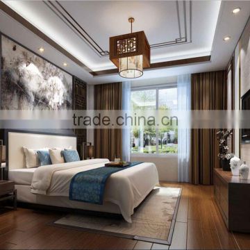 BISINI Chinese Style Wood Bedroom Design in Hotel