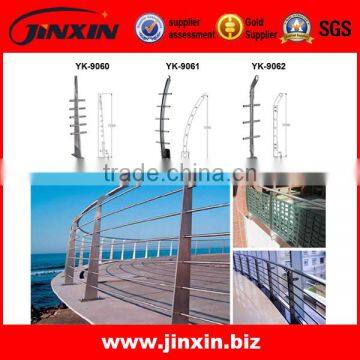 JINXIN Inox Rod Railing Stair Balustrade With Solid Wood Handrail / Stair Handrail / Stair Balustrade photo-4