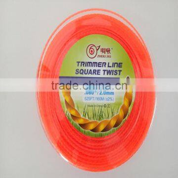 Brush Cutter Parts Nylon Grass 2.0mm square twist Trimmer Line