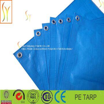 PE Tarpaulin,tent Material, Waterproof Outdoor Plastic Cover, Blue Poly Tarp, Made in China