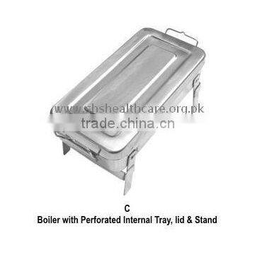 Boilers with Lid & Perforated Internal Tray and Stand