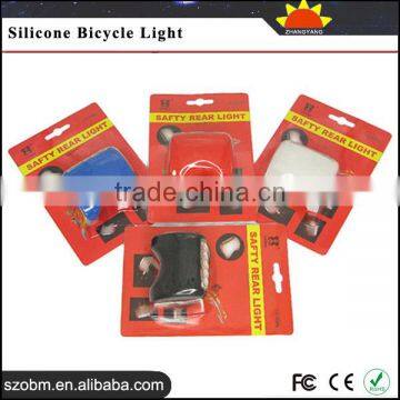 Colorful Shell 7 LED 3*AAA Multi-function Strobe Light on Bike Safety Silicone Bicycle Front Rear Wheel Light photo-3