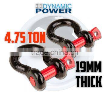 4x4/4wd/off road bow shackle (3.25T, 4.75T, Galvanised Tested, Spraying ), recovery kit