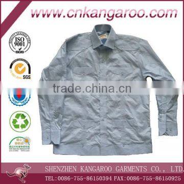 shirt with long sleeve and pintuck