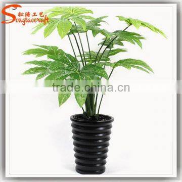 Indoor & Outdoor Artificial Big Green Leaves Artificial Plant photo-6