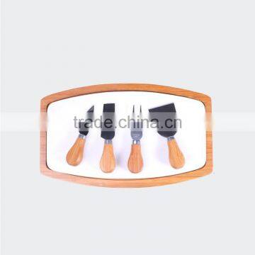 Hot Sale Bamboo Cheese Board Set With Knifes photo-3