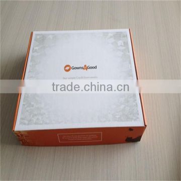 Cheap Price Shipping Box For Women Dress Save Space Corrugated Box With Logo Black Embossing