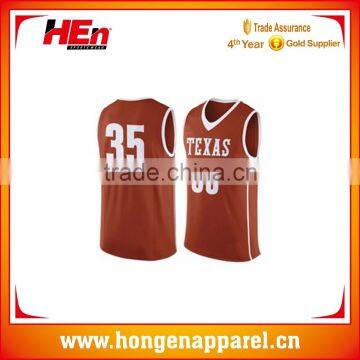 Hongen apparel Sublimated breathable cheap reversible basketball uniforms