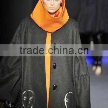 momen's fashion wool cashmere wind coat 068