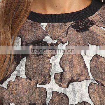 Long Sleeve Allover Floral Sweatshirt Hoodie photo-3