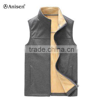 garment manufacture plain micro fleece custom size men vest
