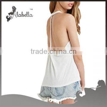 Large Armhole Tank T Strap Tank With Drop Hole photo-2
