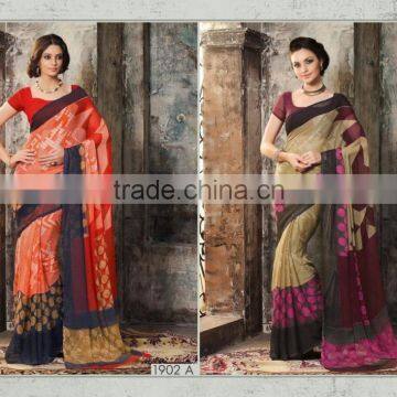 On Classical Chiffon Fabric Printed Designer Saree