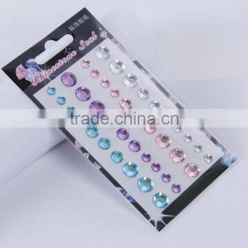 Factory OEM Crystal Diamond GEM Rhinestone Self Adhesive Sticker photo-3