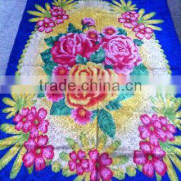 flower design floor mat