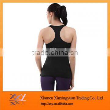 Newest design plain women black y back tank top