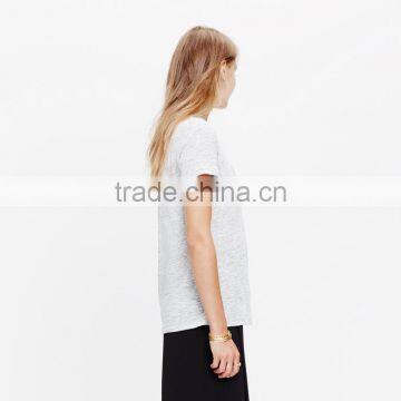 Modern Ladies T-shirt Print Design Linen Paris Tshirt photo-2