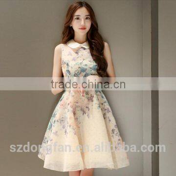 2015 Women Summer Dress Print New Fashion Casual Dresses Sleeveless Short Printed Party Girls Vestidos Femininos Hot Sale photo-2