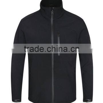 Zipper Custom Black Softshell Jacket Men Waterproof Taped