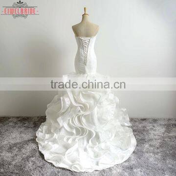 Long Floor-length Sweetheart Mermaid Beaded Bridal Dress photo-4