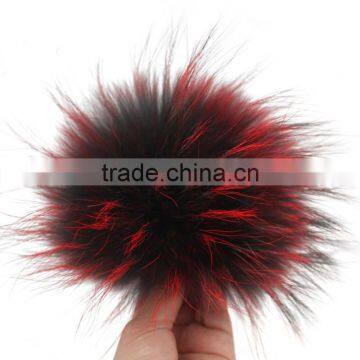 Myfur Customized Real Raccoon Fur Pompom Detachable Hat Pom Poms