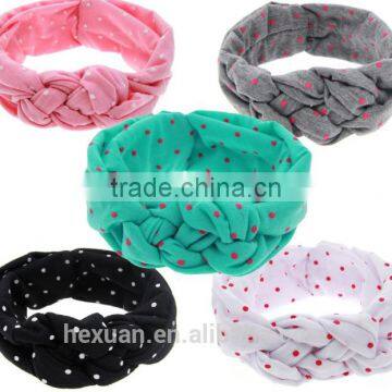 Cheap Kids Flower Floral Elastic Hairband Turban Rabbit Bowknot photo-2