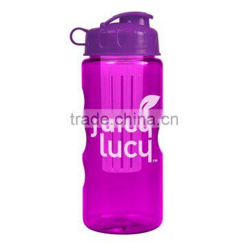 USA Made 22 oz Tritan Infuser Bottle With Finger Grips - BPA/BPS-free and comes with your logo