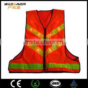 reflective led safety vest for man night working