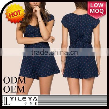 blue causal pajama romper adult for women