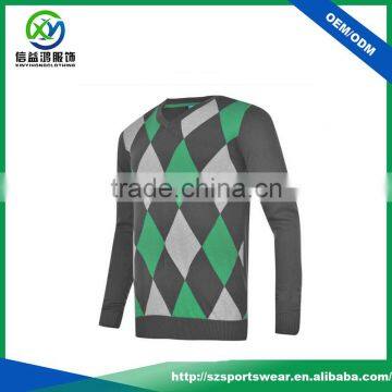New Style Winter Diamond Pattern Fashion Golf Men Knitwear photo-2