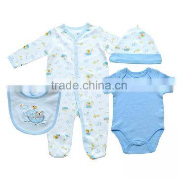 Hot selling newborn baby clothes 4pcs baby gift sets