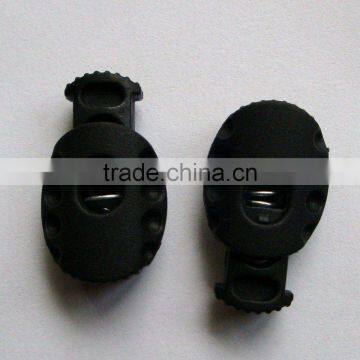 garment accessoires black string plastic stopper