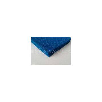 Good Resilience Smooth Open Cell Silicone Foam Rubber Sheet In Blue , Red Color