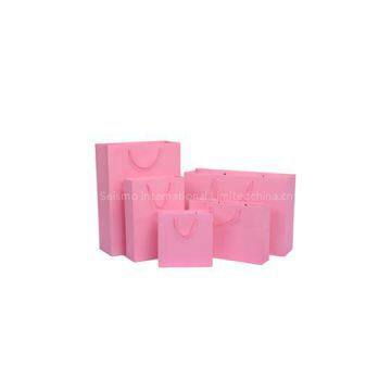 Pink Colored Paper Shopping Bags