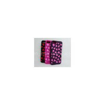 Water-proof Cool Silicone Cell Phone Case Rose Red / Iphone 4S Covers