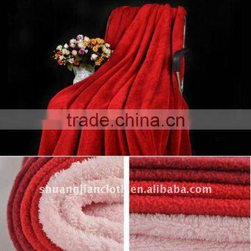 100% Polyester Printed Coral Fleece Fabric / Blanket Fabric