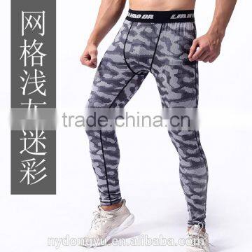 check gray men 220g milk silk camo yoga jogging legging /jqi plus size camoflage athletic yoga pants capris trousers