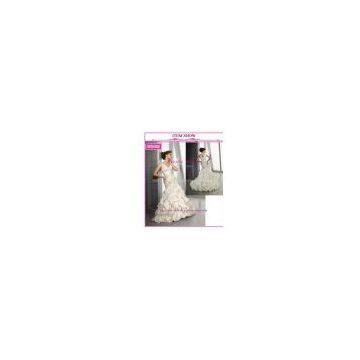 Embroidery Taffeta Bridal Gown (AS2429)