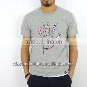 Custome design fashionable man t-shirt 2017