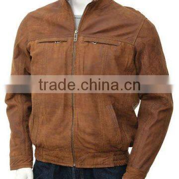 Men's Tan Nubuck Jacket: