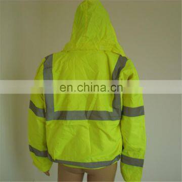 Security Protection Roadway Safety Waterproof Oxford Fabric Yellow Good Quality on Sale EU Market High Visibility Jacket photo-6