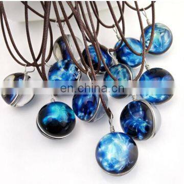 Dream Dazzle Blue 12 Constellations Time Gem Pendant Luminous Glow In The Dark Necklace Creative Couple Gifts