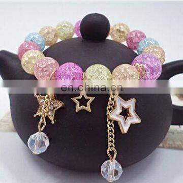 2017 White Crystal Star Charm Bracelets For Women DIY Beads Bracelets & Bangles Fashion Jewellery