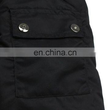 Custom Nylon Plain Black Flight Bomber Jacket Mens With Patches photo-5