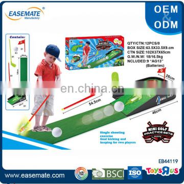 Wholesale indoor golf practice set mini golf set toys with light music