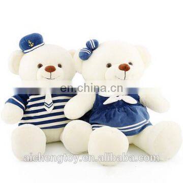 12cm small size navy suit couple teddy bear plush stuffed toys