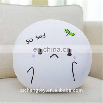 super soft white round plush stuffed emoji sofa pillow