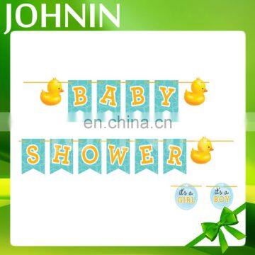 Johnin popular decorative colored custom all shape baby shower banner