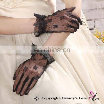 Sexy Black Lingerie Trendy Party Gloves Sexy Women Transparent Glove Fervent Stretch Fit Lingerie Floral Lace WRIST GLOVES