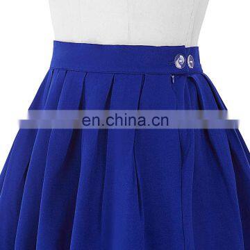 Belle Poque Women Midi Skirt 2016 Blue Vintage Skirts Pinup Skirt BP000154-3 photo-2
